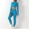 Ensemble de Vêtements Fitness Soutien-gorge Leggings de Sport Combinaison Fitness Femme 2 Pièces Collants Ensembles de Sport Yoga Aptitude Exercice Physique Taille haute Respirable Doux manche