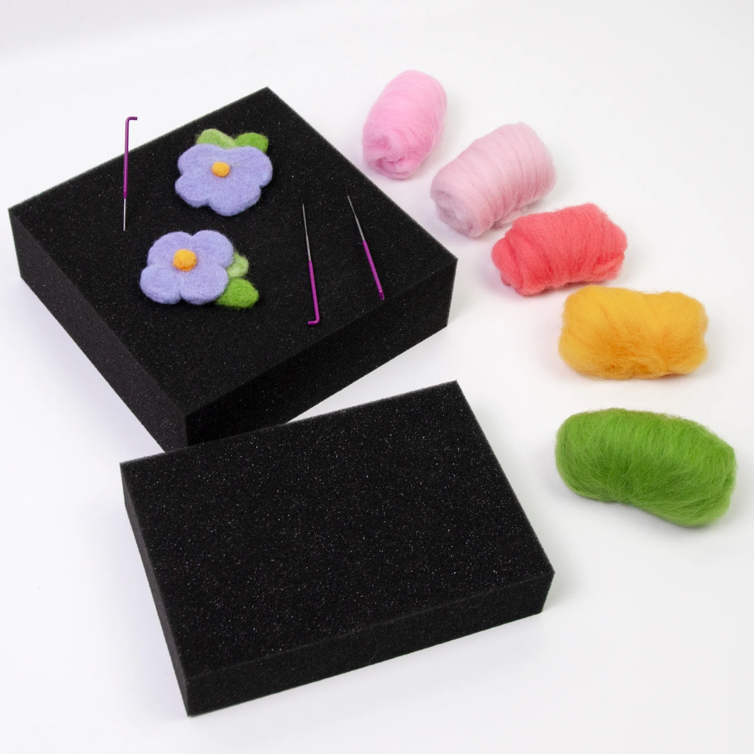 Häkeln Fingers chutz 3 Größen elastische Silikon Häkeln Fingers chutz Nadel filz werkzeuge mit Nadel filz schaum Image