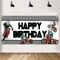 Großes Motocross-Banner „Happy Birthday“. | Motocross Geburtstag Party Supplies Dekoration | Hintergrund für Motocross-Geburtstagsparty