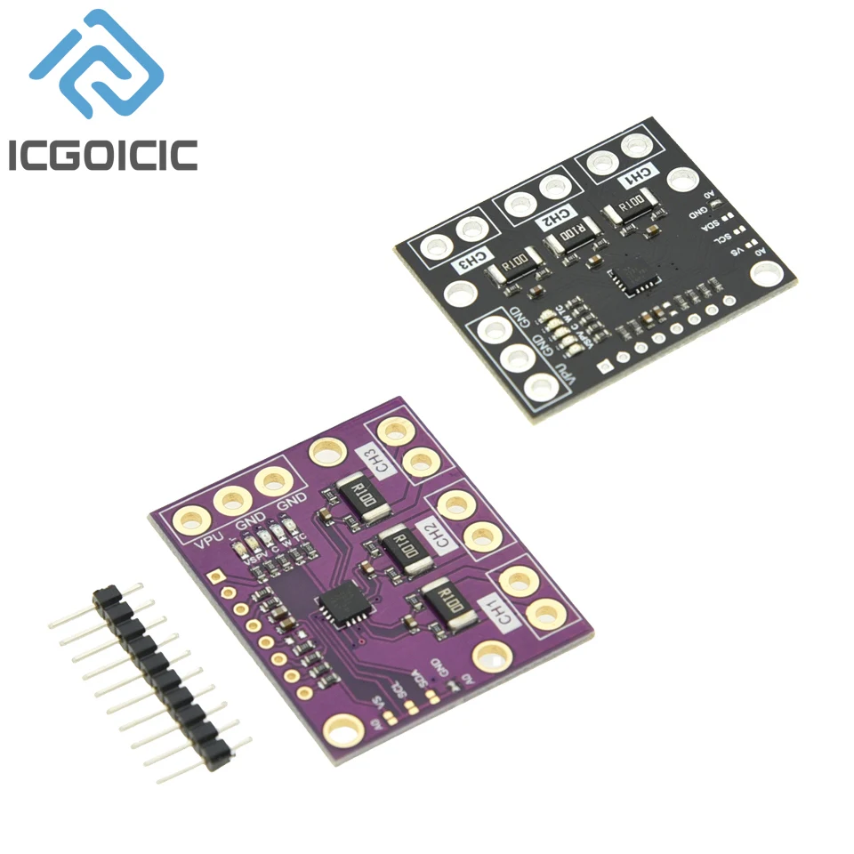 I2C SMBUS INA3221 Triple-Channel Shunt Strom Netzteil Spannung Monitor Sensor Board Modul Ersetzen INA219 Durch Pins Image