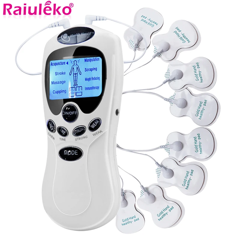 Elektrisches Dual-Ausgang TENS-Massageinstrument Elektrisches Impulsmassagegerät Akupunktur EMS Muskelstimulator Ganzkörpergesundheitspflege Image