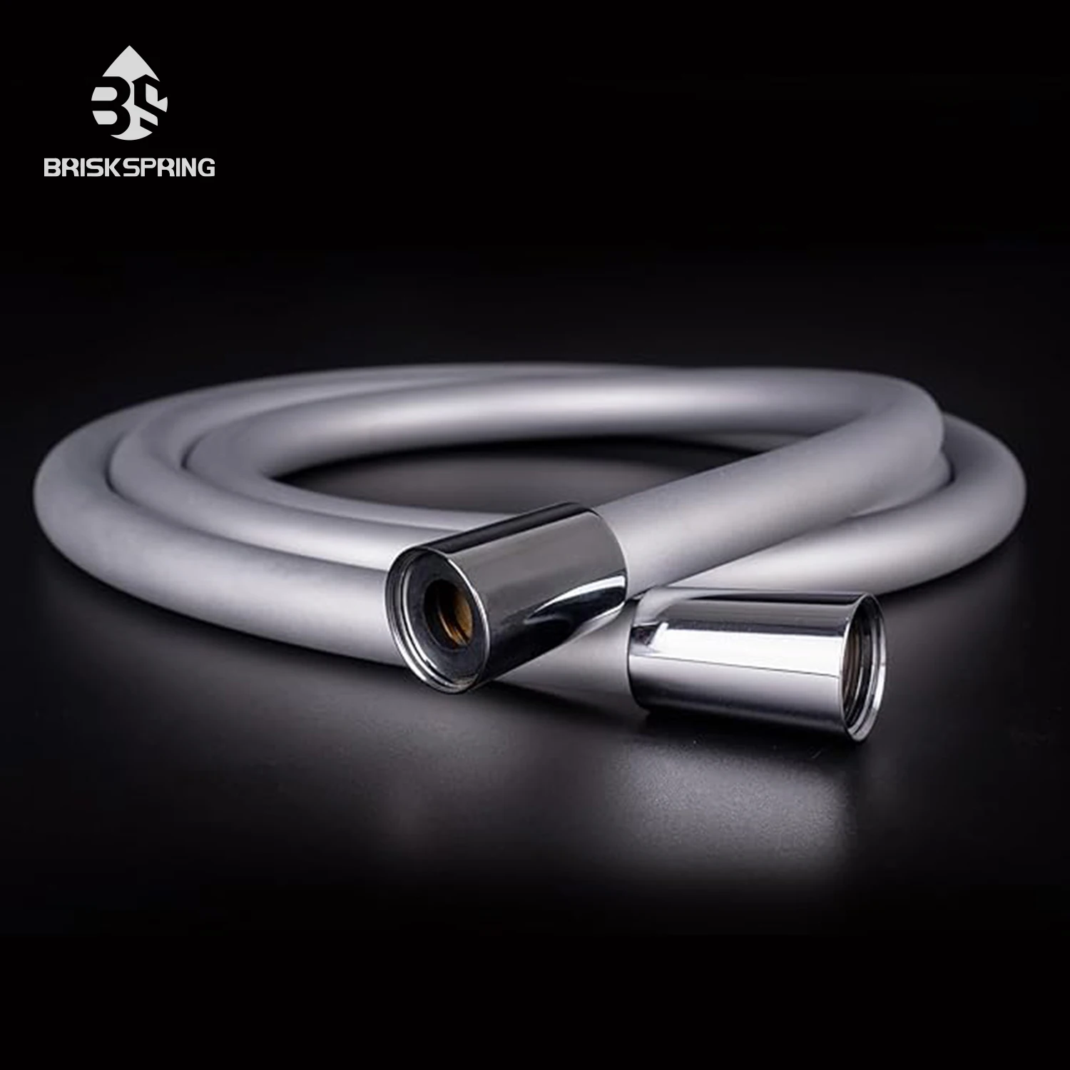 BriskSpring Superflexibler Silikon-Duschschlauch, knickfreier Wohnmobil-Duschschlauch, Ersatz für Haustiere, für Bidet, 152,4 cm, Silber Image