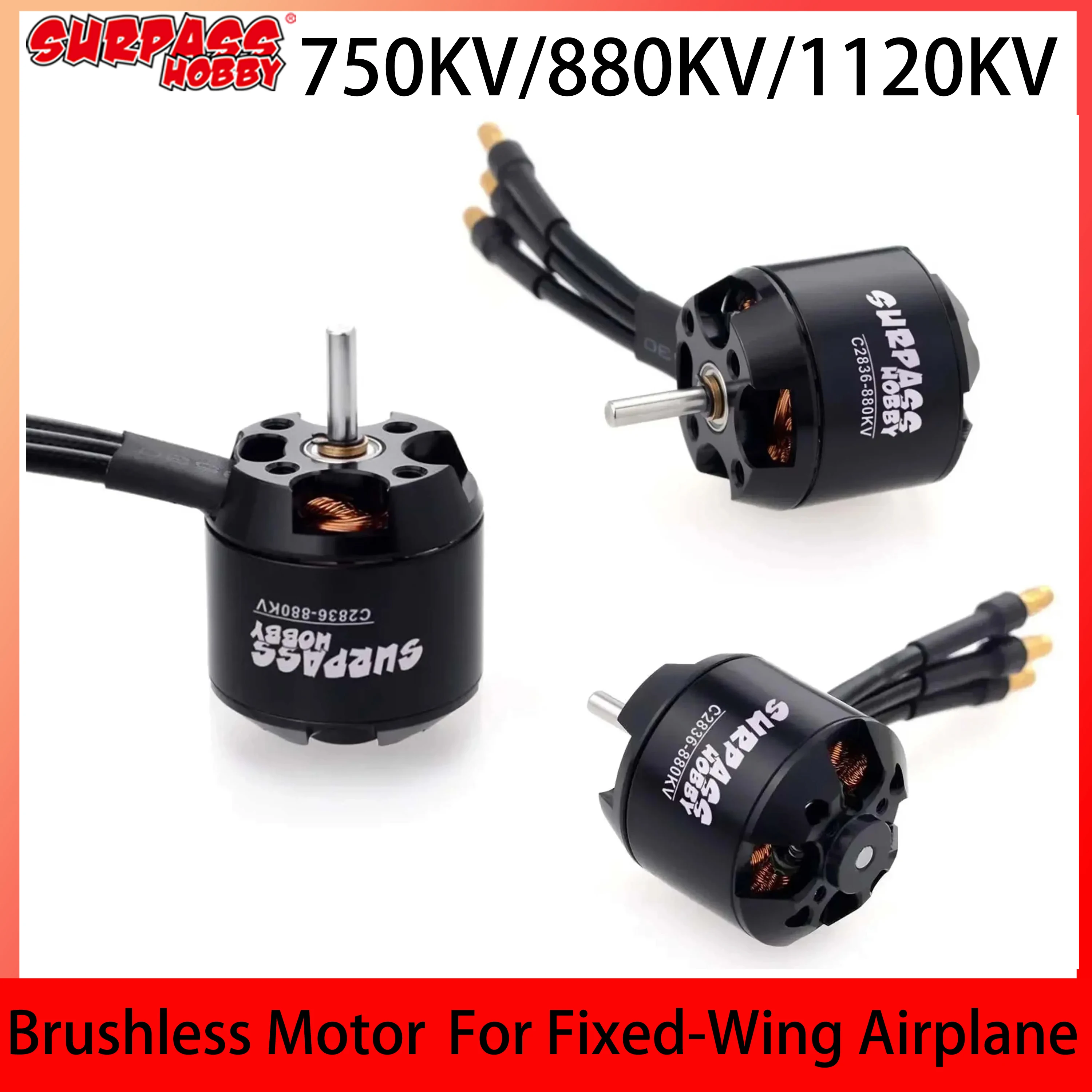 ÜBERTREFFEN HOBBY C2836 2836 750KV 880KV 1120KV Bürstenlosen Motor 2-3S für RC FPV Drone Fixed Wing Flugzeug Flugzeug Racing Drone Glider