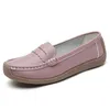 Lässige Damen-Schuhe, leicht, rutschfest, modisch, bequem, flache Lederschuhe, weiche Sohlen, Freizeitschuhe, Übergröße, Loafer-Damenschuhe