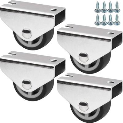 SOTECH 4 Stück Unterbaurollen PASSAU Ø 30 mm inkl. Schraubenset Boden-Montage Bockrollen Image