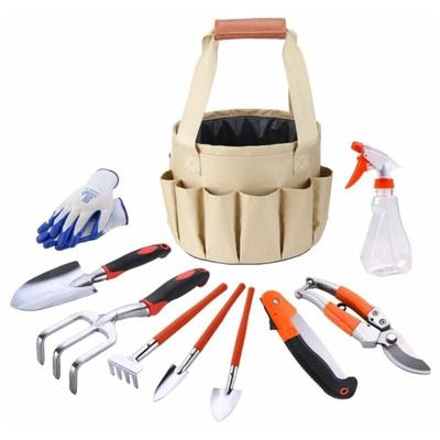 Gartenwerkzeugtasche, Leinentasche, Kombi-Set, Aluminiumlegierung, Schaufel, Gartenschere,