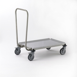 Tournus Transportwagen / Rollgestell für Tabletts 750x510mm für Geschirr aus Edelstahl, mit Griff Image