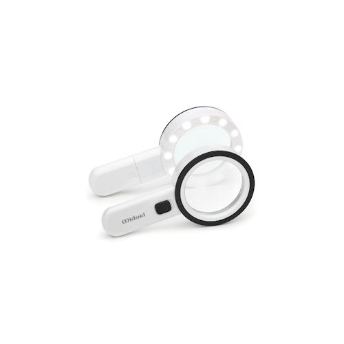 Midori® LED Lupe Leselupe 30-fache Vergrößerung Handlupe 80 mm Linse