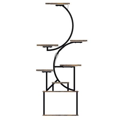 8-Tiered Indoor Plant Stand with 5 Grow Lights 10-Level Stepless Dimming Metal Steel Pipe (0.8mm) - 8-tier