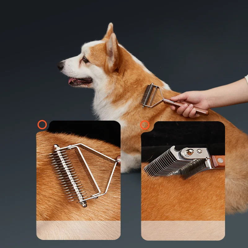 Pet Haar Entfernung Kamm Katze Hund Pinsel Pet Haar Pflege Werkzeug Welpen Haar Haarausfall Kämme Pet Pelz Trimmen Dematting Enthaarung Pinsel