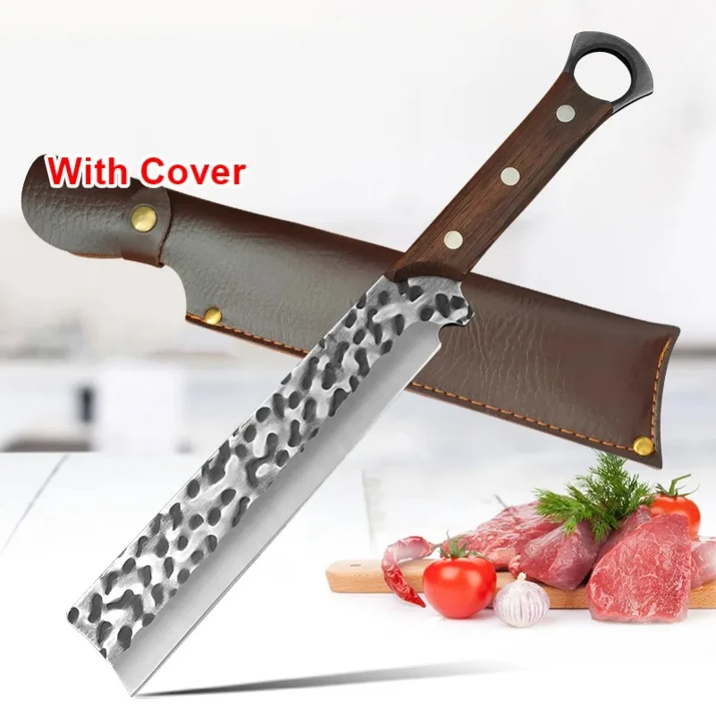 Chop Bones Hackmesser Schneiden Gemüse Schlacht Metzger Messer hand geschmiedete Küchenmesser Chef Hackmesser Fleisch Utility Messer Image