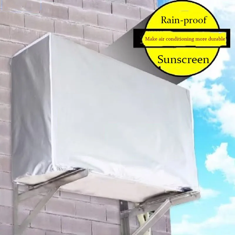 Außenklimaanlagen-Abdeckung, wasserdicht, staubdicht, Sonnenschutz, Anti-UV-Klimaanlagen-Abdeckungsschutz Image