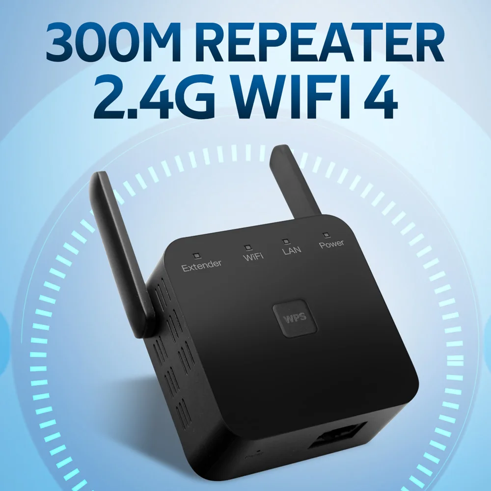 300 MBit/s WLAN-Repeater 802,11 n WLAN-Verstärker Heimnetzwerk-Booster 2x2 Antenne verbessertes Signal Langstrecken-Wireless-Repeater Image