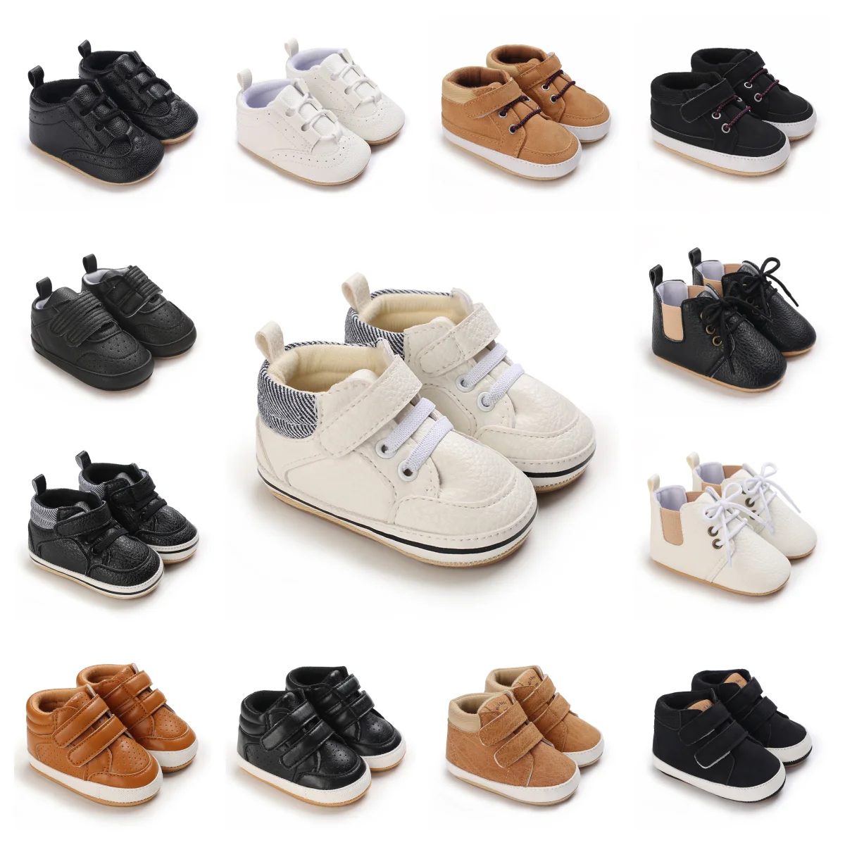 Baby Sportschuhe Leder Anti Slip weiche Gummis ohle 0-18 Baby Wanderschuhe Britische Outdoor Baby Freizeit schuhe Image