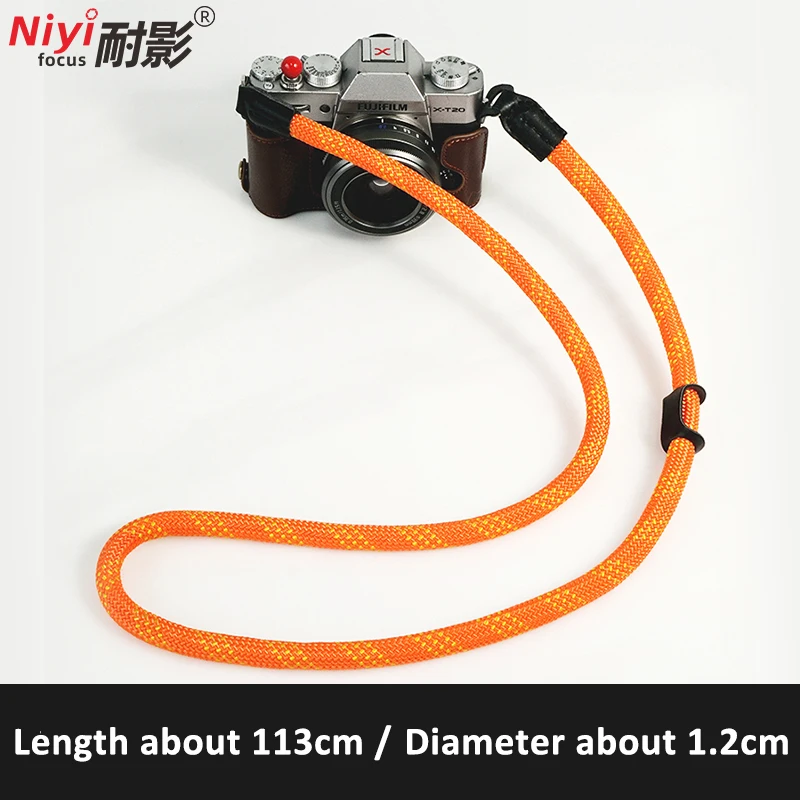Kamera-Hals-Schultergurt für DSLR-Kamera für Sony Nikon Canon Fuji Pentax Panasonic Olympus, helle Farbe, runder Seil-Stil Image