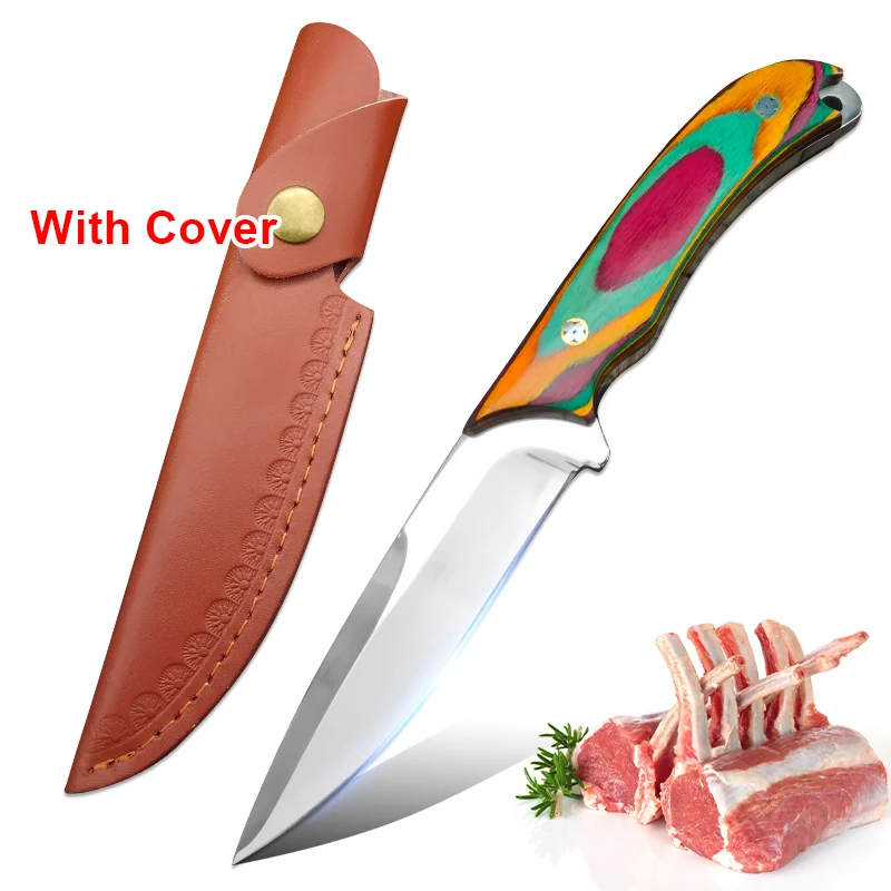 Ausbein messer Schneiden Fisch Obst Steak Kochmesser Hackmesser Fleisch Grill Küchenmesser hand geschmiedete Holzgriff Knochen Metzger Messer Image