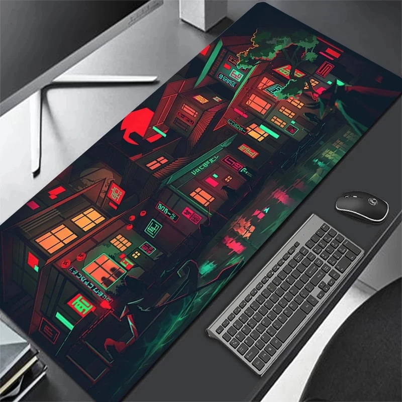 Personal isierte Kunst Gaming Mauspad Gamer große Tapis de Souris Anime Gummi Verriegelung kante große Computer Mouse pad Laptop Schreibtisch matte Image