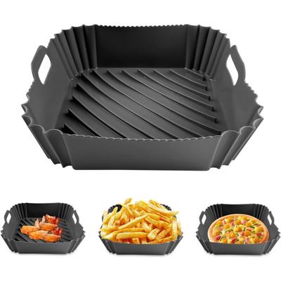 Ahlsen - Air Fryer-Silikonform, wiederverwendbares Air Fryer-Zubehör, quadratischer