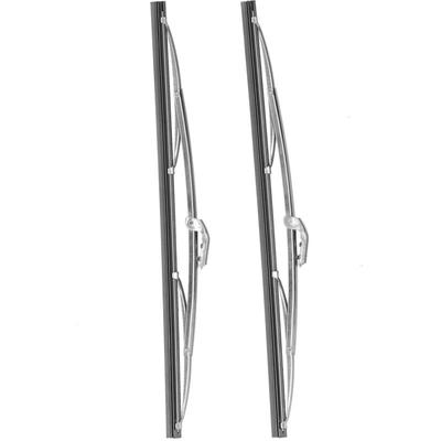 Zoternen - 12 Zoll/30,48 cm Frontscheibenwischerblätter Edelstahl Poliertes Silber Universal für Image
