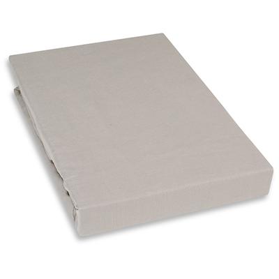 Spannbettlaken KAYORI "Kai", grau (taupe), B:160cm L:210cm, Renforcu00e9, Obermaterial: 100% Baumwolle, Laken, 100% Baumwolle Image