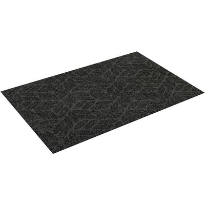 Fußmatte "DUNE Leaves Dark Grey", grau, B:45cm H:8mm L:75cm, Polyester, Polypropylen, WASH+DRY BY KLEEN-TEX, Teppiche Image