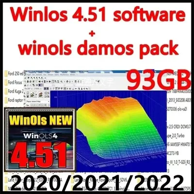 CAR TOOLS winols 4.7 93GB winols Damos big pack (new) 1.61 1.2 5.3 ECM titanium with Immo service