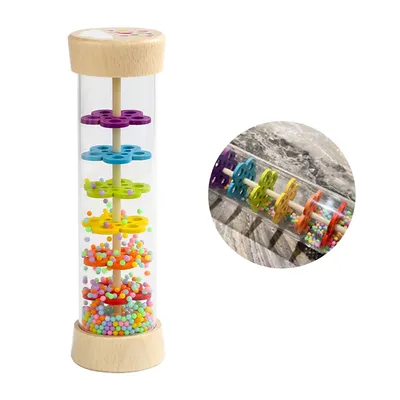 Immersive Rain Sound Effect Rain Maker with Metal Balls Stick Tube Shaker Sensory Auditory Musical