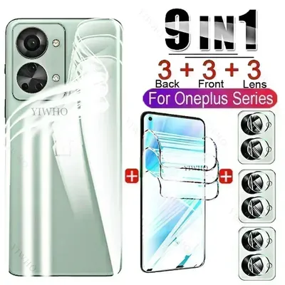 HD Not Glass Soft Hydrogel Film on For Oneplus Nord 2T Screen Protectors+Back Water Gelon for Nord