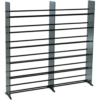 Glass CD/DVD Rack, 792 552, Black/Chrome