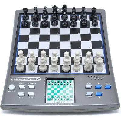 Electronic Chess Set, Talking Computer Chess Board, 100 Preset Exercises, 5 Levels, 40 Famous