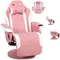 Gaming Recliner Massage Gaming Chair with Cup Holder Ergonomic PU Leather Single Sofa with Footrest