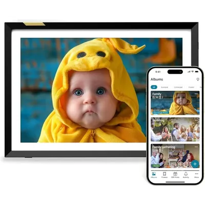 HD Digital Photo Frame|Securely share photos/videos via email or apps| 10.1 in.