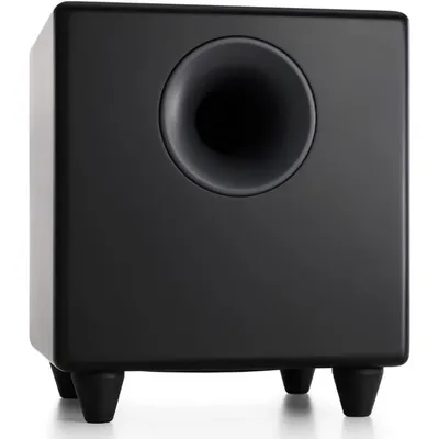 S8 Powered Subwoofer Speaker - 250W 8-inch Home Woofer with Built-in Amplifier and Dual Audio Inputs