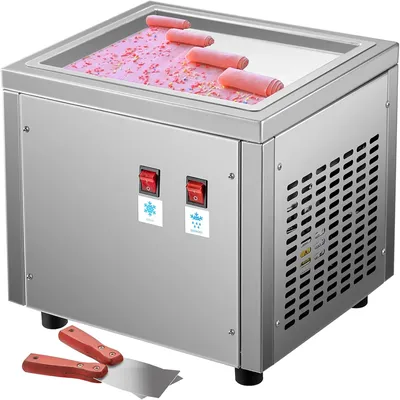 Roll Maker,Stir-Fried Yogurt Cream Machine 220W, Ice Cream Roll Machine with 9.4" x 11" Square Pan,