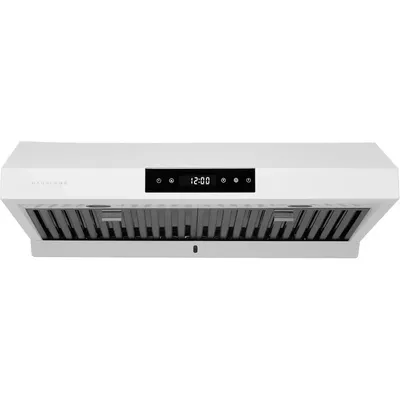 Hauslane Range Hood 30 Inch - Under Cabinet Range Hood 30 Inch, Matte White Kitchen Hood