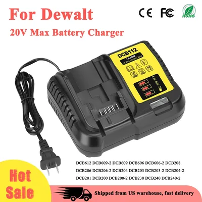 For Dewalt 20v Battery Charger for DCB115 DCB101 DCB105 DCB107, Compatible for Dewalt 12V/20V MAX