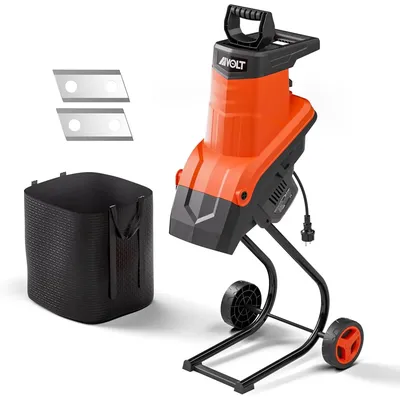 Wood Chipper Shredder 1800w Electric Leaf Shredder with Collection Bag 1.8-inch Cutting Diameter