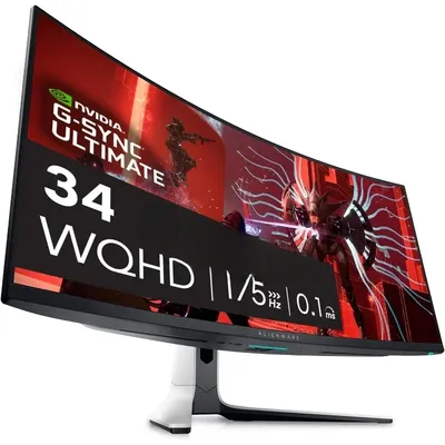 AW3423DW Curved Gaming Monitor , True 0.1ms Gray-to-Gray, 1M:1 Contrast Ratio, 1.07 Billions Colors