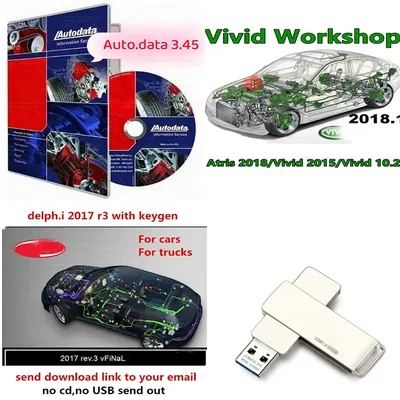 2023 Newest Autodata 3.45 + vivid workshop 2018 Automotive( Atris-Technik) software Delphis 2017.R3