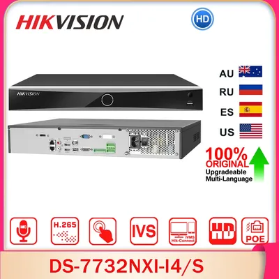 Hikvision Network Video Recorder DS-7732NXI-I4/16P/S 4K 1U 32CH 16POE Acusense 4SATA NVR AI By