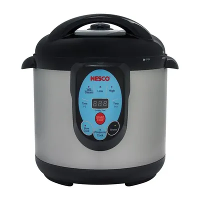 9.5 Quart Electric Smart Pressure Cooker Canner Timer Safety Lock Stainless Steel Nonstick