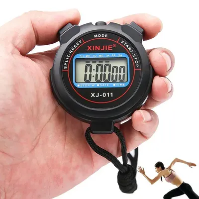 Electronic Digital Sports Counter With String Timers LCD Handheld Sports Stopwatch Timer Athlete