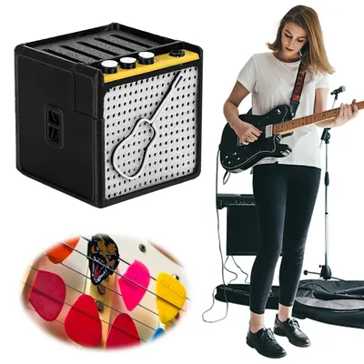 Amp Speaker Guitar Pick Holder Box Organizer 3D Printed Plectrum Storage Box Plectrum Holder for