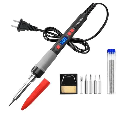 Soldering Iron Kit 90W Digital Soldering Kit Adjustable Temperature LCD Digital Portable Soldering