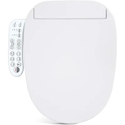 Smart Bidet Toilet Seat, Slow Closes, Warm Water, Dryer, Vortex Wash, Rear and Front Wash, Light,