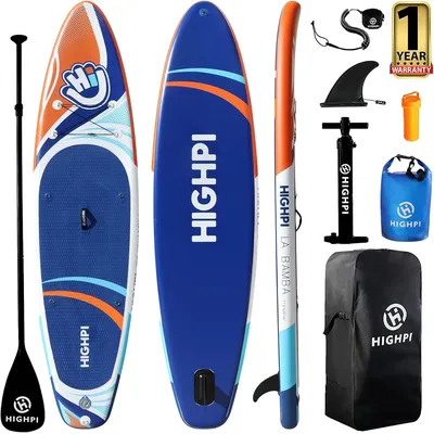 Inflatable Stand Up Paddle Board 11'x33''x6''W Premium SUP Accessories, Backpack, Wide Stance