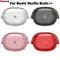 For Beats Studio Buds Case Soft Transparent Earphone Case with Keychain Shockproof Cover for Beats