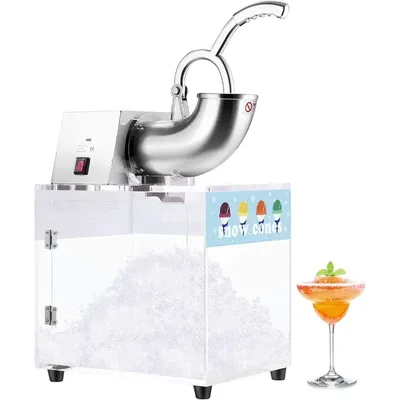 Stainless Steel Electric Dual Blades Commercial Ice Crusher Shaver Snow Cone Maker Machine with