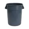 32 Gallon Heavy-Duty Round Waste Receptacle Gray Commercial & Household Use Round Waste Container