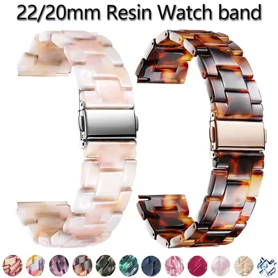 20mm Resin Strap for Samsung Galaxy Watch 7/6/5/4 44mm 40mm Band Active 2 WatchBand 22mm Strap